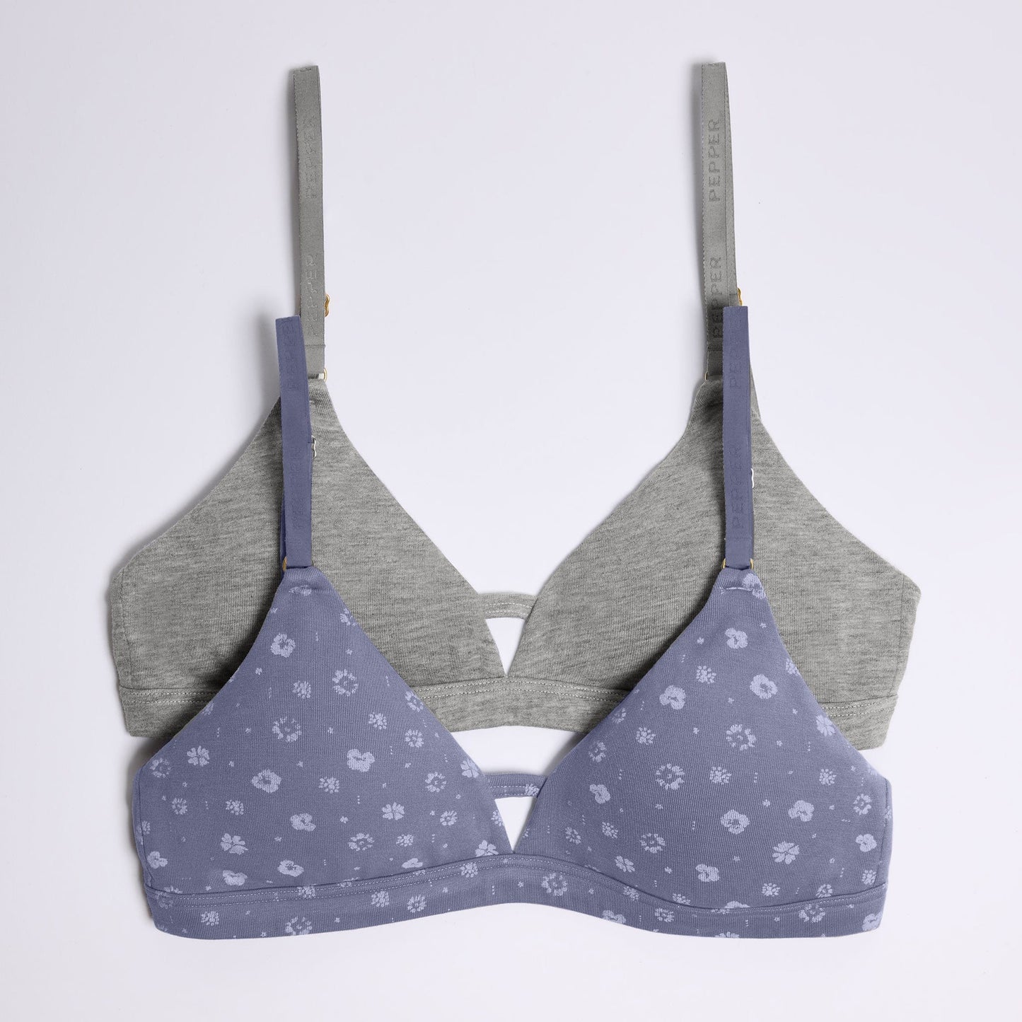 Supima® Cotton Wirefree Bra Heather Grey