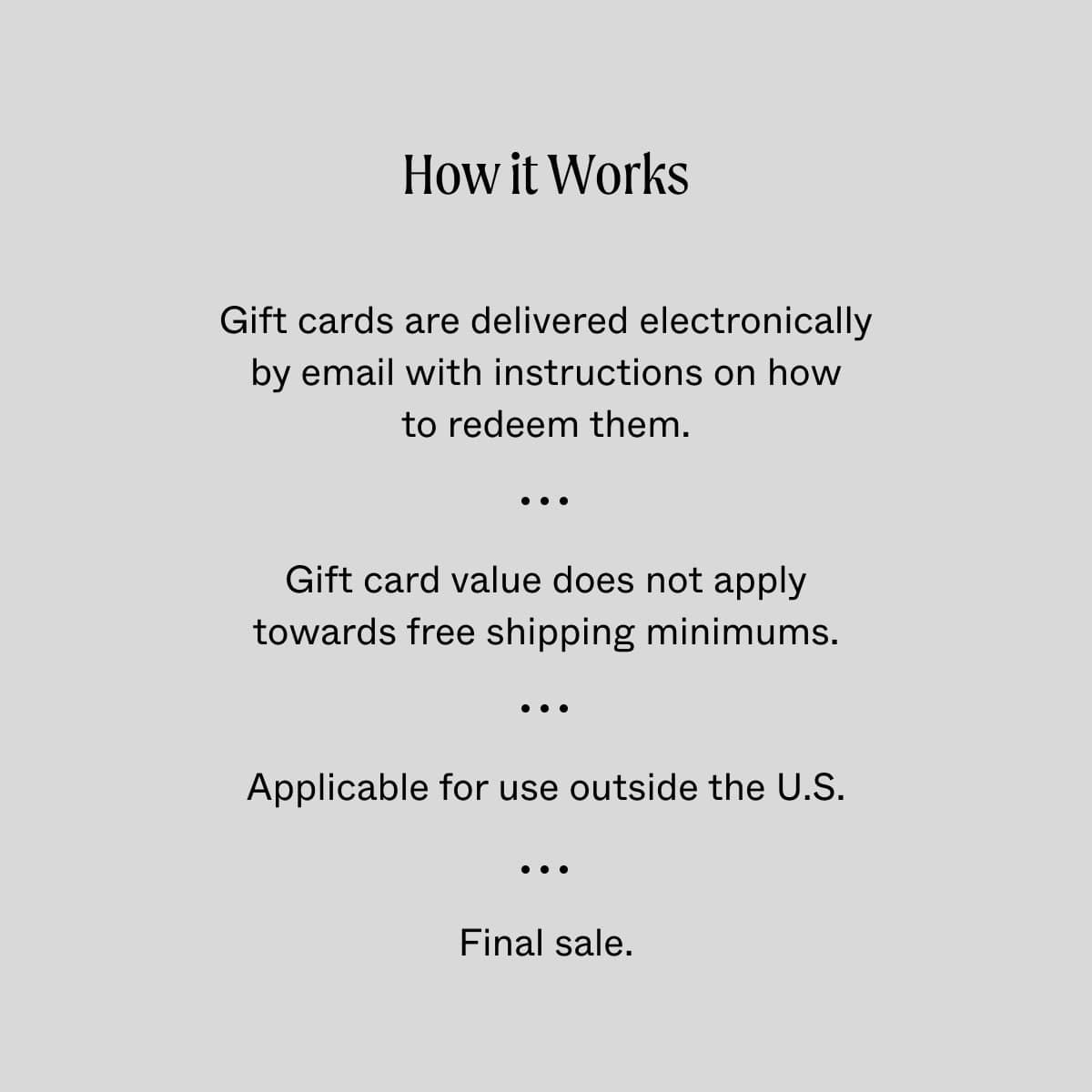 E-Gift Card