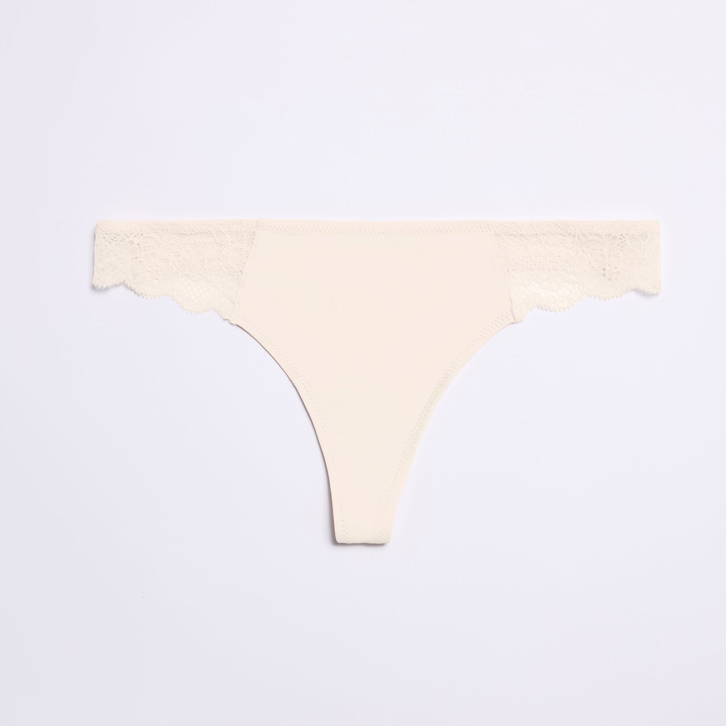 Smooth Fine Lace Thong Sand