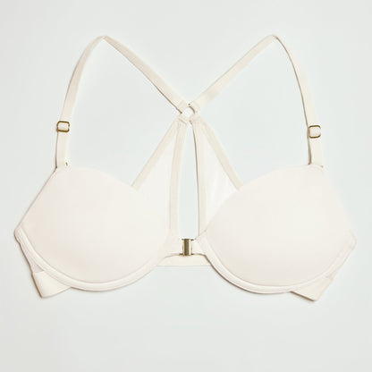 Demi Racerback T-Shirt Bra Ecru