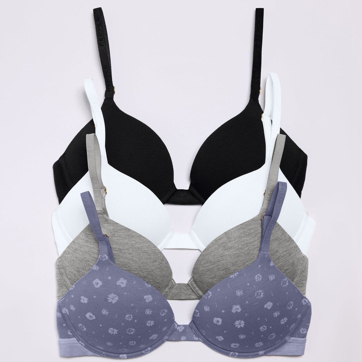 Supima® Cotton Lift Up Bra Heather Grey