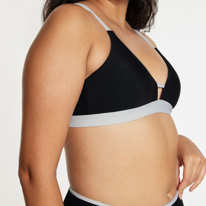 Limitless Bikini Top Ribbed Jet