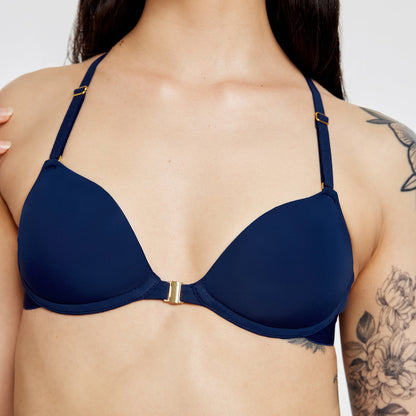 Demi Racerback T-Shirt Bra Navy