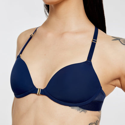 Demi Racerback T-Shirt Bra Navy