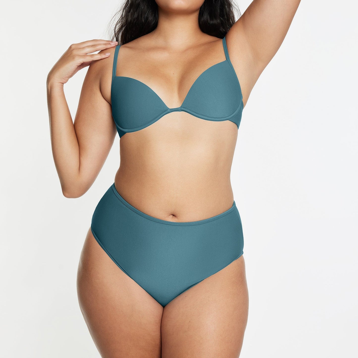 Scoop Underwire Bikini Top Ribbed Isle