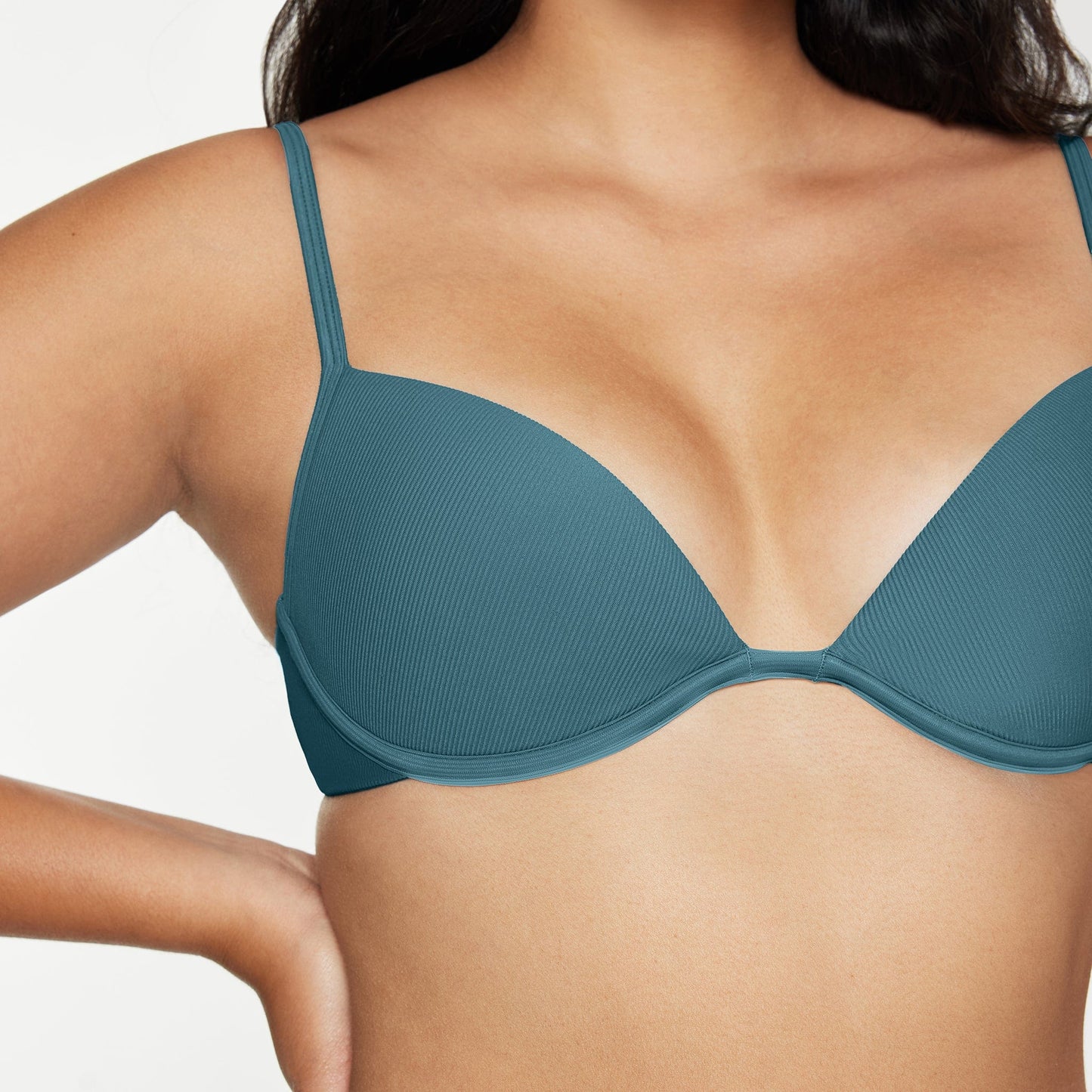 Scoop Underwire Bikini Top Ribbed Isle