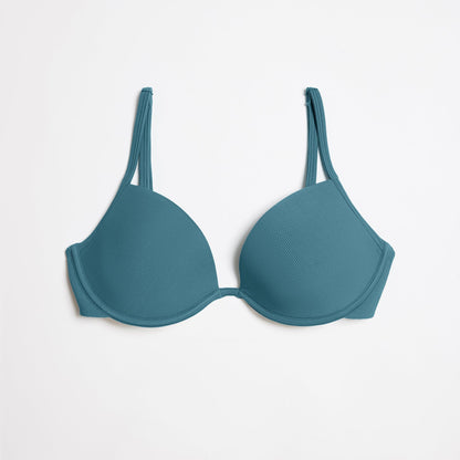 Scoop Underwire Bikini Top Ribbed Isle