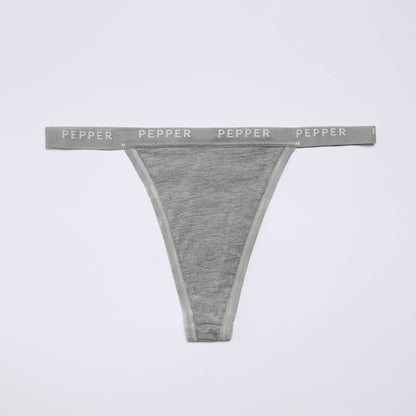 Supima® Cotton String Thong Heather Grey