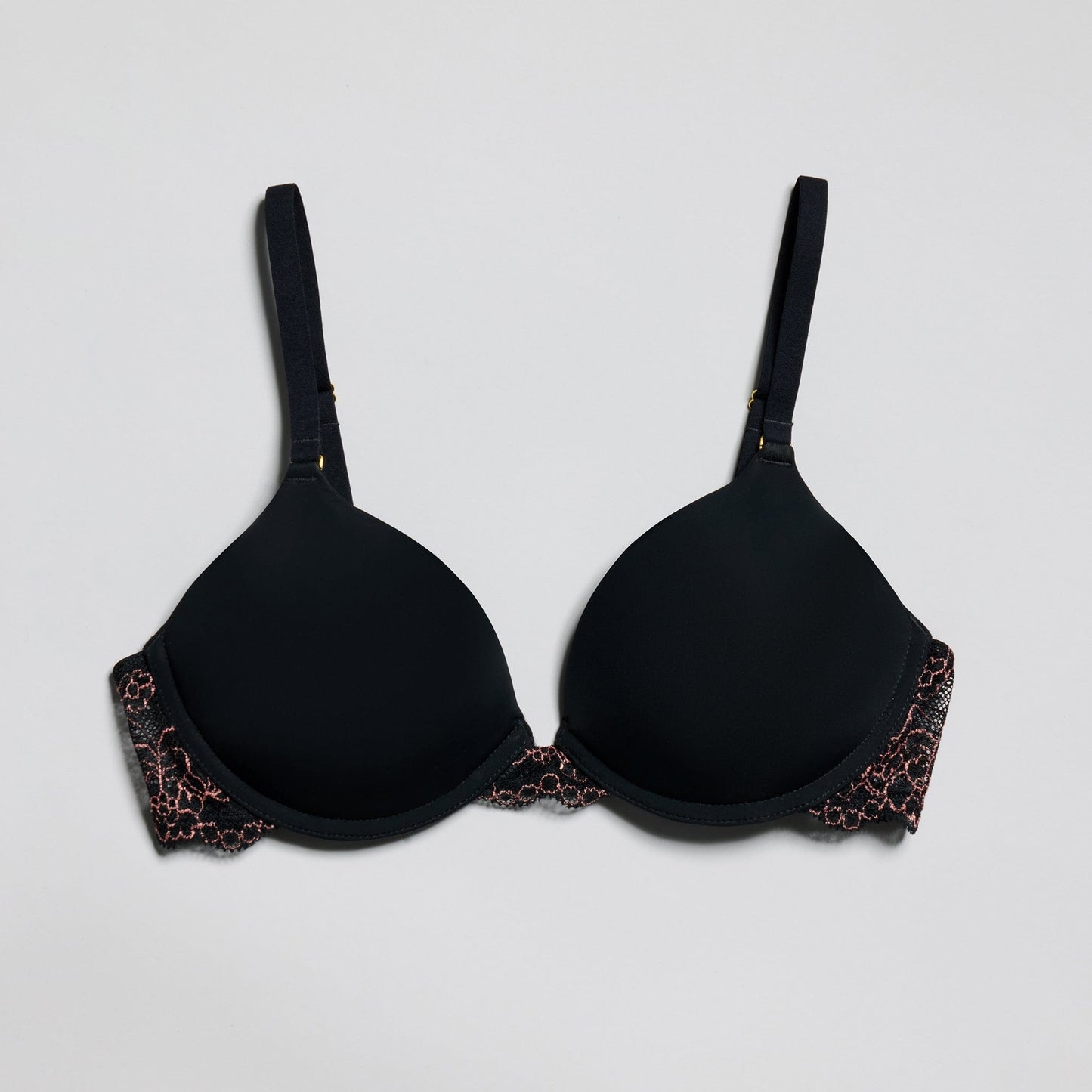 Smooth Lace Lift Up Bra Black Two-Tone