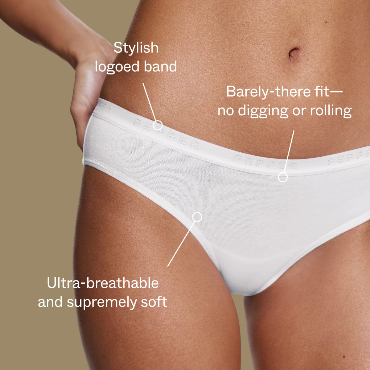 Supima® Cotton Bikini White