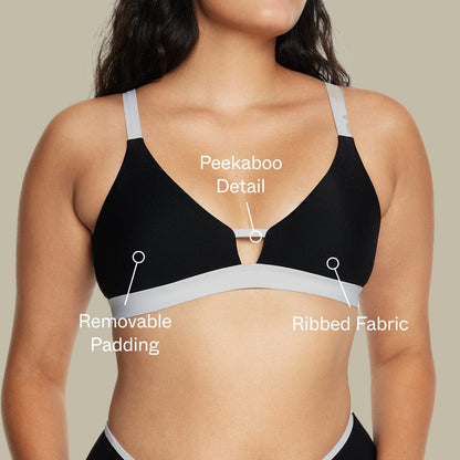 Limitless Bikini Top Ribbed Jet