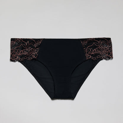 Smooth Lace Bikini Black Two-Tone