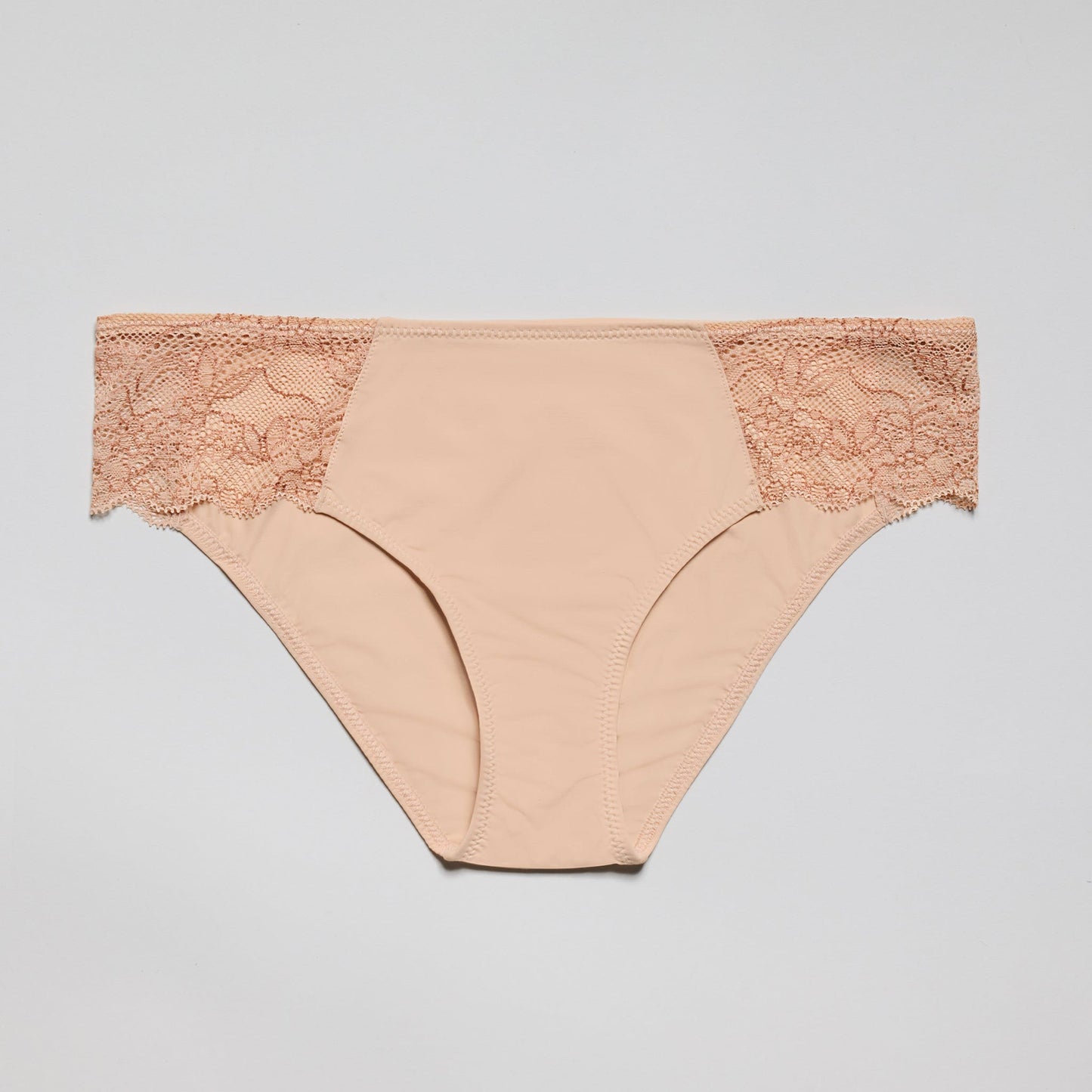 Smooth Lace Bikini Buff Two-Tone
