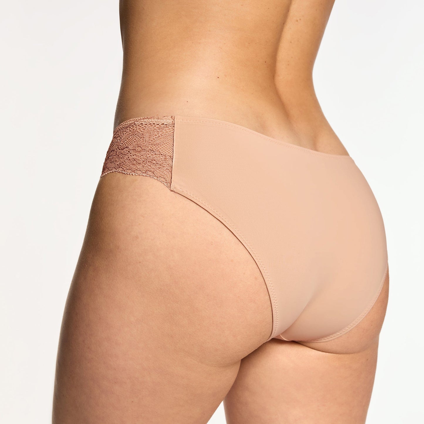 Smooth Lace Bikini Buff Two-Tone